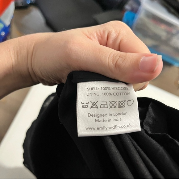 Emily and Fin Gabriella Manhattan Martini Print Dress Black UK 14 US 10 R - Picture 6 of 8